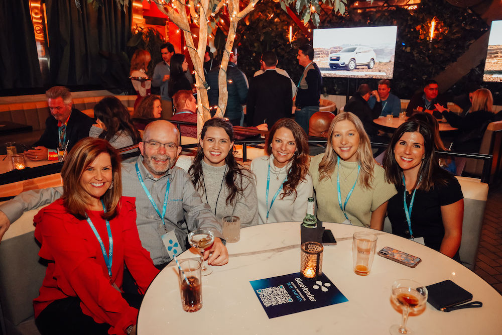 coworkers attending a corporate networking event